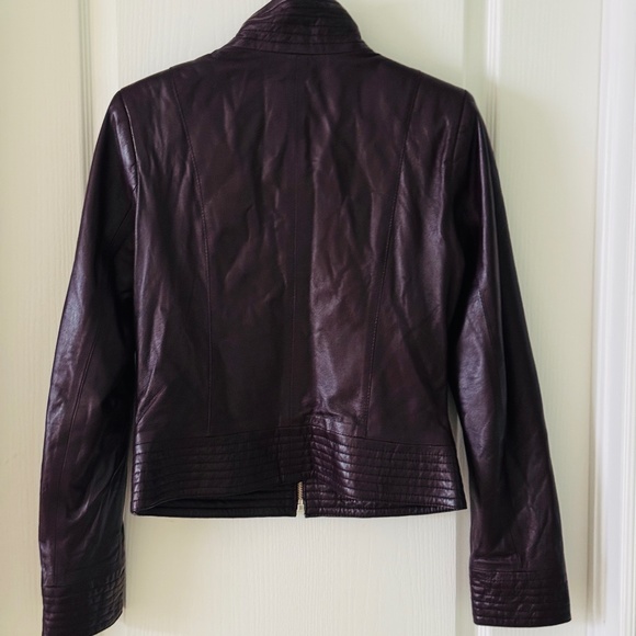 Benny's Shop - Super Soft Leather Jacket, Burgundy Colour, Good Condition - Picture 2 of 2